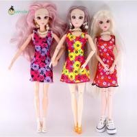 ราคา เดรสสั้นบาร์บี้ แขนกุด ลายดอก เสื้อผ้าบาร์บี้ barbie (11131213338)
