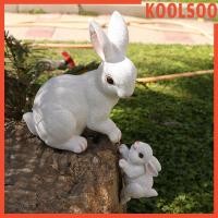 ราคา Koolsoo 2x รูปปั้นสวนตุ๊กตาสัตว์เครื่องประดับอีสเตอร์รูปปั้นกระต่ายสําหรับเดสก์ท็อปโต๊ะ Fairy Garden Table Accessories (57759443974)
