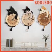 ราคา Koolsoo นาฬิกาแขวนแมวสร้างสรรค์เงียบกวาดโมเดิร์น 3D สัตว์นาฬิกาติดผนังห้องนอนตกแต่งบ้านสําหรับเด็กs Room (56257680396)