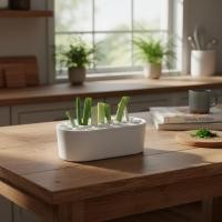 ราคา Regrow Herbs Green Onion Regrower การออกแบบรังผึ้ง Chive Hydroponic Planter ใช้งานง่ายสําหรับ Home Cooks Windowsill (51409434963)