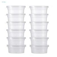 ราคา penstok 12 ชิ้น Clear Slime Storage กล่องพลาสติกกลมคอนเทนเนอร์โฟมบอลถ้วยพร้อมฝาปิด (46557342679)