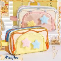 ราคา ดินสอ MELIFLUO กระเป๋าใส่ปากกาความจุขนาดใหญ่สีตัดกัน กระเป๋าใส่ปากกามัลติฟังก์ชั่นเจ็ดชั้น Back To School (56009483093)