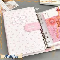 ราคา MELIFLUO Budget Binder หน้าด้านใน PU หนังเงิน Binder A6 ขนาดดอกไม้แมวสุนัขซอง Organizer ใช้ในบ้าน (53009384741)