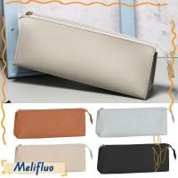 ราคา MELIFLUO กระเป๋าดินสอหนัง กระเป๋าเก็บปากกาแฮนด์เมดหนัง PU ที่ใส่เครื่องเขียนพร้อมซิปกระเป๋าดินสอความจุสูงโรงเรียน (28844671043)