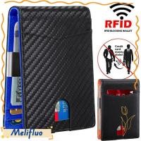 ราคา MELIFLUO Mens Slim Wallet RFID Blocking with Money Clip Leather Wallet Minimalist Anti scan Front Pocket Slim Thin Small Wallet for Women Men (56358612092)