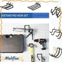 ราคา MELIFLUO ผู้ถือติดผนังจักรยาน Multi Function Hole แผ่น Rack Pegboard ผู้ถือเครื่องมือไฟฟ้า Heavy Duty Hooks สว่านไฟฟ้าตะขอแขวน Rack Pegboard ตะขอ (47158645370)
