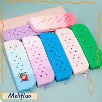 ราคา MELIFLUO ดินสอ กระเป๋าใส่ปากกาซิลิโคนทนสิ่งสกปรก มัลติฟังก์ชั่น DIY ความจุขนาดใหญ่เครื่องเขียน Organizer สํานักงานโรงเรียน (46958783741)
