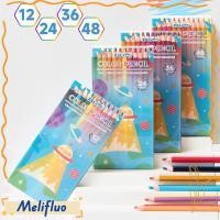 ราคา เมลิฟูลัว ดินสอสี ลบได้ 12 24 36 48 สีดินสอไม้ ง่ายวาดเครื่องเขียนภาพวาดศิลปะระบายสีดินสอวาดนักเรียน (46857216512)