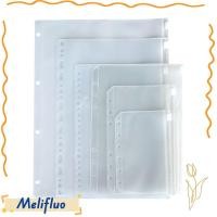 ราคา MELIFLUO กระเป๋าซิปแบบหลวม กันน้ํา A4 A5 A6 A7 B5 กระเป๋าด้านในโน้ตบุ๊คแบบหลวม อเนกประสงค์ Frosted PVC Binder กระเป๋าเก็บโรงเรียน Office (40979198030)
