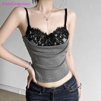 ราคา Eas ผู้หญิงลูกไม้ Patchwork Camisole สปาเก็ตตี้แขนกุดเซ็กซี่ฤดูร้อน Tops Ate (54457939487)