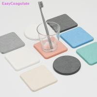 ราคา เช่น สีทึบรอบสแควร์เสื่อดินเบาอุปกรณ์อาบน้ําจานรองแก้วที่เรียบง่ายดูดซับลื่นถ้วยบ้านและตกแต่งเครื่องครัว ได้ (52657060155)