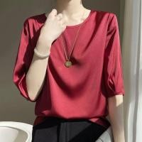 ราคา เสื้อเชิ้ตไหมหม่อนแท้ 100 ทรงหลวมแขนสามส่วน สำหรับฤดูร้อน (47359494256)