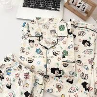 ราคา ชุดนอนสำหรับผู้หญิง แขนสั้น กางเกงขายาว สไตล์การ์ตูนน่ารัก เหมาะสำหรับใส่ในบ้านฤดูร้อน (43880297112)