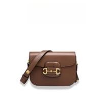 ราคา กระเป๋าสะพายข้างหนัง Camel Brown มีรายละเอียด Horsebit สีทอง ในสไตล์วินเทจคลาสสิก (57709467437)