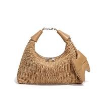 ราคา สไตล์ใหม่ Raffia Hand Carry กล่องอาหารกลางวันกระเป๋า Casual All Match One Shoulder Underarm กระเป๋าแฟชั่นฟาง Dumpling (47107885659)