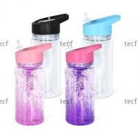 ราคา TECF Mason Jar Cups แก้วหิมะแบบใช้ซ้ําได้สองชั้น การเจาะล่วงหน้า Break Resistant 300ml ความจุแก้วน้ําพลาสติก DIY ของขวัญ (46959231196)
