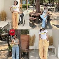 ราคา suunmage jenny pants กางเกงขายาวลายริ้ว (24678342090)