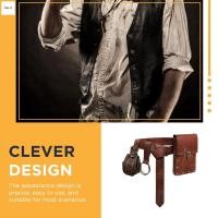 ราคา Steampunk กระเป๋าโทรศัพท์ของแท้เหมือนหนัง Faux สไตล์ยุคกลาง Crossbody กระเป๋าปรับเข็มขัดสําหรับคอสเพลย์และบทบาทเล่นอุปกรณ์เสริม (56207825668)