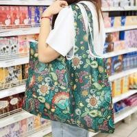 ราคา กระเป๋าช้อปปิ้งซูเปอร์มาร์เก็ตพับได้แบบพกพากระเป๋าความจุขนาดใหญ่ถุงผ้ากันน้ําร้านขายของชําถุงช้อปปิ้งถุงหิ้วถุงเป็นมิตรกับสิ่งแวดล้อมขนาดใหญ่ 1อุ้ย (57107107870)