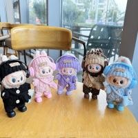 ราคา 17 ซม labubu เสื้อผ้าเด็กหนึ่งสองสามรุ่น labu เสื้อผ้าฤดูใบไม้ร่วงฤดูหนาวเสื้อกันหนาวหมวกชุดด้านหน้าพลังงานสูง 3 (46804774484)