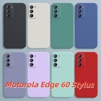 ราคา Trend Front สําหรับ Motorola Edge 60 Stylus Case Silicone Full Case Classic Solid Color Phone Case Cover Sense of premium (53459471583)