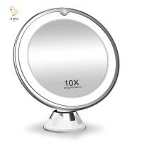 ราคา กระจกแต่งหน้าแว่นขยาย 10 เท่าพร้อมไฟ นํา 360 สวิตช์สัมผัสแบบหมุนได้กระจกห้องน้ํา (54903522597)