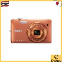 ราคา จากญี่ปุ่น สินค้ามือสอง Nikon Digital Camera COOLPIX S3500 Optical 7x Zoom Effective 20 05 Megapixels Apricot Orange S3500OR (52553272515)