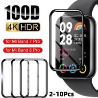 ราคา สําหรับ Xiaomi Band 10 9 8 Pro Active 9Pro 8Pro 2 10 ชิ้นฝาครอบโค้งสีดําขอบฟิล์มกระจกนิรภัยสําหรับ Xiaomi Band 7 6 5 4c Pro 7Pro น้ํามันหลักฐานนาฬิกาป้องกันหน้าจอ (54508947736)
