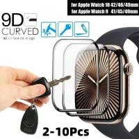 ราคา สําหรับ Apple Watch Ultra 3 2 49 มม 2 10 ชิ้น 100D โค้งสีดําขอบฟิล์มกระจกนิรภัยสําหรับ Apple Series 11 10 9 8 7 3 4 5 2 1 46 มม 42 มม 45 มม 44 มม 40 มม ป้องกันการระเบิดป้องกันหน้าจอ (53859003129)