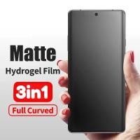 ราคา 3in1 โทรศัพท์ป้องกันหน้าจอสําหรับ Samsung Galaxy หมายเหตุ 20 10 9 8 Ultra Matte Hydrogel ฟิล์ม คาร์บอนไฟเบอร์กลับฟิล์มสําหรับ Galaxy Note20 Note10 Note9 Note8 Note10 Frosted Soft Film (41030367935)