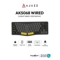 ราคา คีย์บอร์ดเกมมิ่ง Ajazz AKS068 Wired Sea Salt Switch Gasket 68Key Ergonomic Mechanical Keyboard รับประกันสินค้า 1 ปี (28460708024)