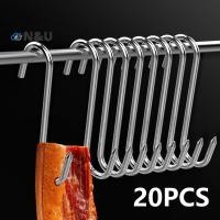 ราคา N U 20PCS สแตนเลส S shaped Hook เครื่องมือ Butchers เนื้อสําหรับ Butcher Chien BBQ ไส้กรอกหมูเบคอนย่างตะขอ (53859105960)