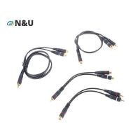 ราคา N U จําหน่าย Converter ลําโพงสายทองสาย Cooper สาย 2 RCA หญิง 1 RCA ชาย Splitter สาย Audio Splitter (48109463847)