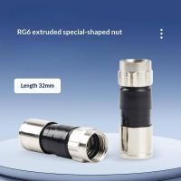 ราคา N U 5 10 20 ชิ้นกันน้ําเสาอากาศตรงอะแดปเตอร์สาย RG6 F Type Coaxialpression Connectors สําหรับ Satellite CABLE TV (28494630787)