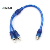ราคา N U 1 RCA Female To 2 Male Splitter Stereo Audio Y Adapter Cable Wire Connector (53459140980)