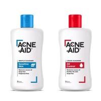 ราคา ดีมาก สบู่เหลว รักษาสิว Acne Aid Gentle Liquid Cleanser สีแดง สีฟ้า 100 ml (18194240484)
