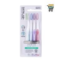 ราคา แพค 4 ด้าม แปรงสีฟัน Skynlab Premium Slim Soft Toothbrush ขนแปรงเรียวเล็ก สกินแล็บ (26622547277)