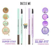 ราคา DAZZLE ME Lock Shape Slim Fit Super Stay Eyebrow Pencil คิ้วสวยทุกมิติด้วยดินสอเขียนคิ้ว (45002083558)