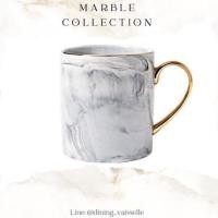 ราคา Dining Vaisselle แก้วน้ำ แก้วหินอ่อน Luxe Marble Mug ขอบทองสุดหรู รังสรรค์การดื่มสุดโรแมนติก (12688587179)