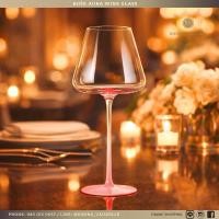 ราคา Dining Vaisselle แก้วไวน์ Rosé Aura คริสตัลก้านชมพู 600ml ดีไซน์ฝรั่งเศส หรูหรา (45250220337)
