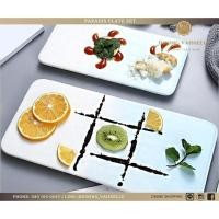 ราคา จานBlue Paradis Plate ขนาด8นิ้ว 9นิ้ว 10นิ้ว จานสี่เหลี่ยม จานขนม จานPorcelain อุปกรณ์บนโต๊ะอาหาร (3035962961)