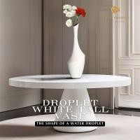ราคา Droplet White Tall Vase แจกันสีขาวทรงหยดน้ำ ดีไซน์มินิมอล สูงโปร่ง เรียบหรู เพิ่มมิติให้ทุกมุมห้อง (25691382549)