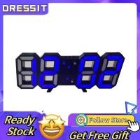 ราคา dressit th 3D นาฬิกาแขวน LED แบบเรียบง่ายติดตั้งนาฬิกาปลุกสำหรับห้องนั่งเล่นในบ้านสำนักงาน (55007395852)