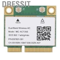 ราคา Dressit MC AC7265 Mini Dual Band Wireless Network Card PCI E High Speed Bluetooth Portable Internet Adapter Suitable for Desktop PCs Laptops and All in 1s (13173725875)