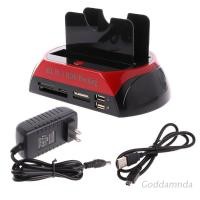 ราคา GODD IDE SATA Dual All In 1 HDD Dock Docking Station Hard Disk Drive Hdd 2 5 3 5 Reader Usb 2 0 US External Box Enclosure Case (7196125755)