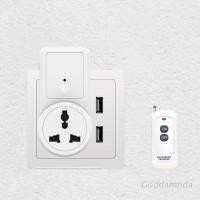 ราคา GODD Remote Control Power Outlet Light Switch Plug Smart Socket European Standard (13777636045)