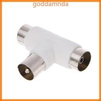 ราคา GODD ทีวี 2 ทางสําหรับ T Splitter Aerial Coaxial สายชาย 2x หญิงตัวเชื่อมต่อ Adapte (40657472768)
