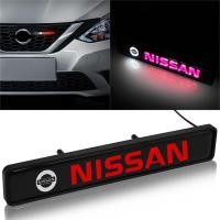 ราคา ด้วยไฟ LED รถกระจังหน้าสัญลักษณ์ป้ายสติ๊กเกอร์ With LED light Car Front Grille Emblem Badge Stickers For Nissan Terra Navara Almera Patrol royale X Trail Sylphy JUKE Leaf (12121801331)