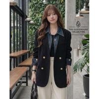 ราคา E54 สูทเบเซอแต่งแถบยีนส์ ผ้าริบลูกฟูก งานสุดเก๋ พร้อมส่ง (54754271374)