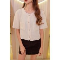 ราคา F76 แขนสั้นครีมคอกลม (29005519234)